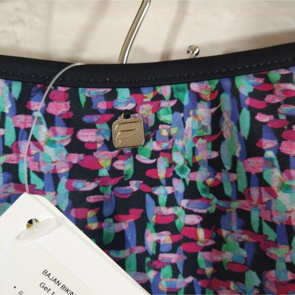 F Fabletics Bajan Bikini Bottom NWT Womens Size XS Compression Black Blue Pink - Picture 3 of 4